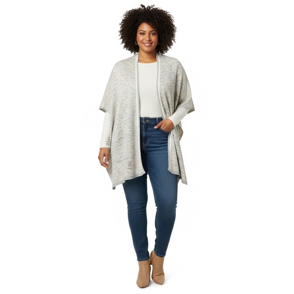 Foxcroft Ivory Animal Print Kimono‎ Cardigan NWT | One Size